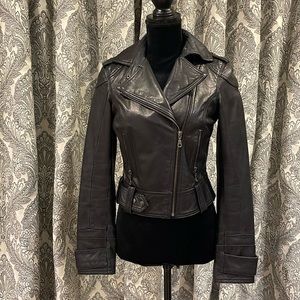 DKNY leather Moto jacket
